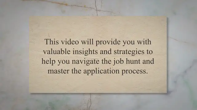 'Video thumbnail for Unlocking Success: Mastering the Job Hunt and Nailing Applications'