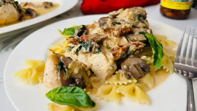 'Video thumbnail for Tuscan Chicken Is The Creamy, Cheesy Weeknight Dinner Recipe You Need'