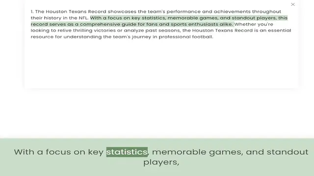 Video thumbnail for their history in the NFL. With a focus on key statistics, memorable games, and standout players, this record serves as a comprehensive guide for fans and sports enthusiasts alike. Whether you're looking to relive thrilling victories or an