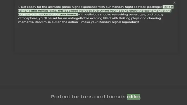 Video thumbnail for for fans and friends alike, this package includes everything you need to enjoy the excitement of the game from the comfort of your home. With delicious snacks, refreshing beverages, and a cozy atmosphere, you’ll be set for an unforget