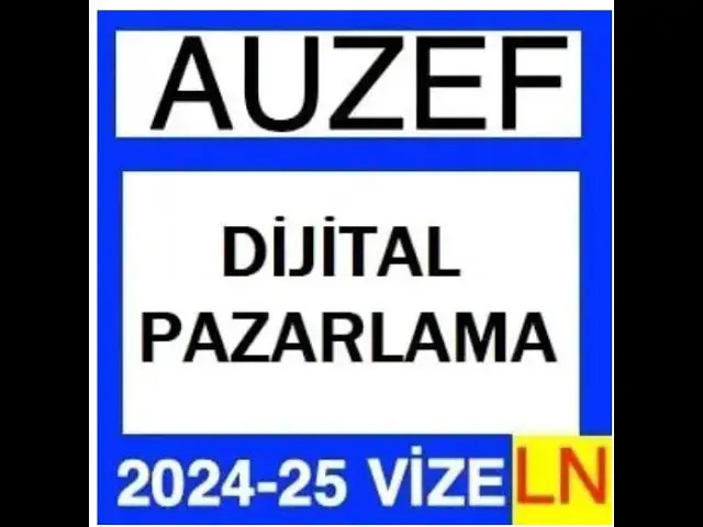 'Video thumbnail for Auzef Dijital Pazarlama 2024 - 2025 Vize Soruları'