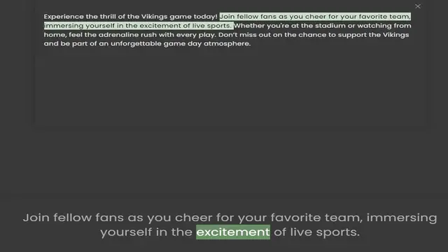 Video thumbnail for immersing yourself in the excitement of live sports. Whether you're at the stadium or watching from home, feel the adrenaline rush with every play. Don’t miss out on the chance to support the Vikings and be part of an unforgettable game d