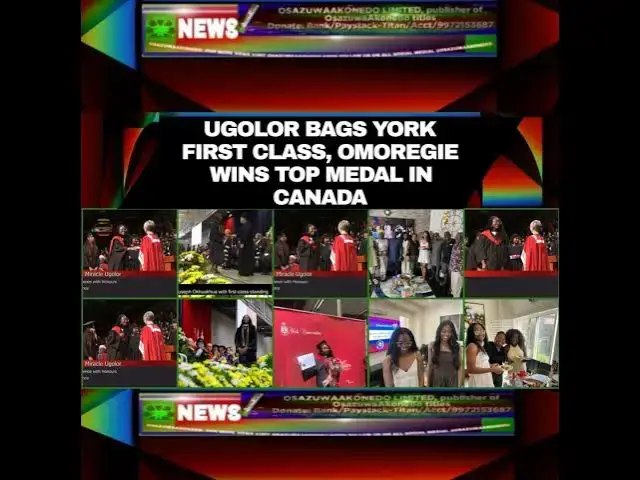 Video thumbnail for Ugolor Bags York First Class, Omoregie Wins Top Medal In Canada