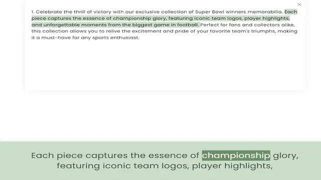 Video thumbnail for piece captures the essence of championship glory, featuring iconic team logos, player highlights, and unforgettable moments from the biggest game in football. Perfect for fans and collectors alike, this collection allows you to relive the