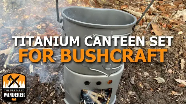 'Video thumbnail for Boundless Voyage Titanium Canteen Kit for Bushcraft'