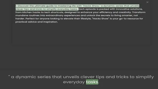 Video thumbnail for clever tips and tricks to simplify everyday tasks. Each episode is packed with innovative solutions, from kitchen hacks to tech shortcuts, designed to enhance your efficiency and creativity. Transform mundane routines into extraordinary e