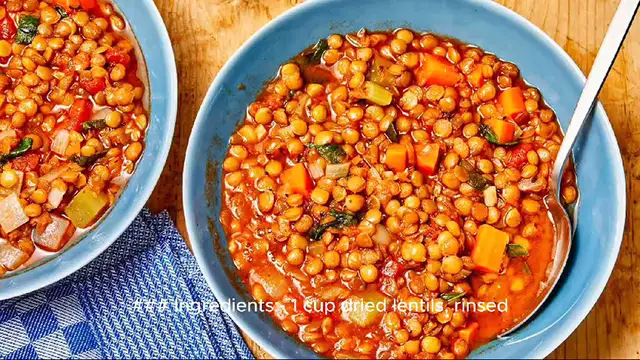 Video thumbnail for lentil soup recipe