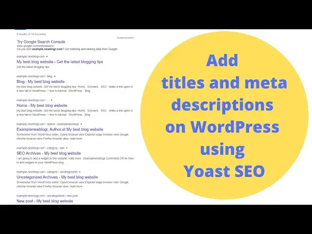 Video thumbnail for How to add titles and meta descriptions on WordPress using the Yoast SEO plugin.