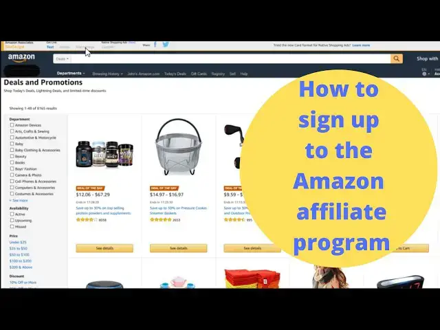 Video thumbnail for Amazon affiliate program sign up - Beginner's guide to creating an account