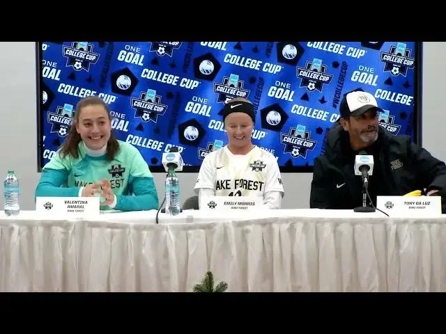 'Video thumbnail for Wake Forest postgame Women's College Cup press conference after semifinal win over Stanford'