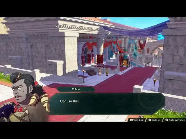 Video thumbnail for Fire Emblem: Fortune's Weave - 1 Theodora's Path Ch 3: Head To Aurora's Temple: Temple Row Cutscene