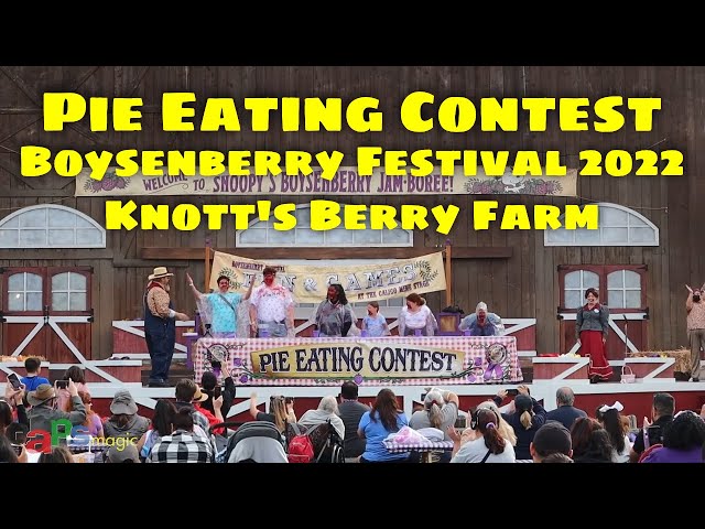 Video thumbnail for Pie Eating Contest - Knott's Boysenberry Festival 2022