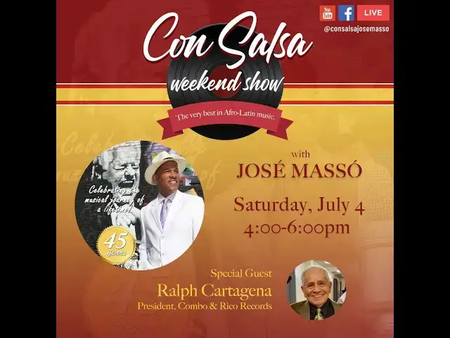 Video thumbnail for “¡Con Salsa!” Ralph Cartagena– Part 2, “45 Años de Patria y Cultura” Saturday, July 4 , 2020.