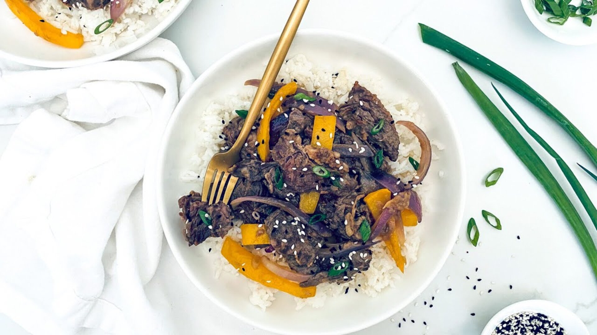 Video thumbnail for Korean-Style Beef Stir Fry Recipe