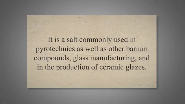 Video thumbnail for Barium Nitrate Formula, Molar Mass, Solubility and Properties