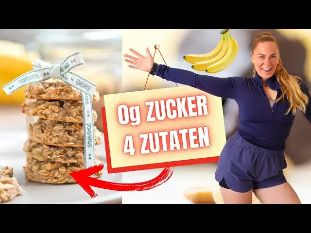 Video thumbnail for Rezept für leckere und schnelle Kekse mit nur 4 Zutaten | ohne Zucker & einfach