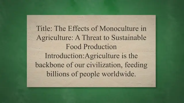 Video thumbnail for Effects of Monoculture in Agriculture
