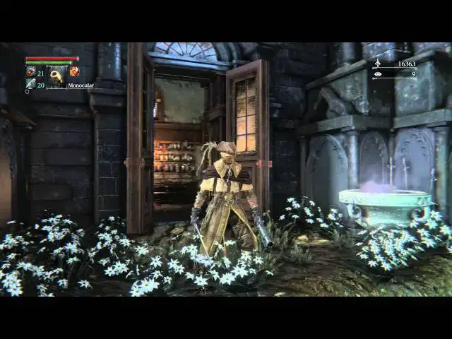 Video thumbnail for Bloodborne - Hunter's Dream: Purchase Henryks Attire via Bath Messengers & Upgrade Vitality via Doll