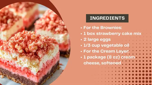 Video thumbnail for Strawberry Shortcake Brownies