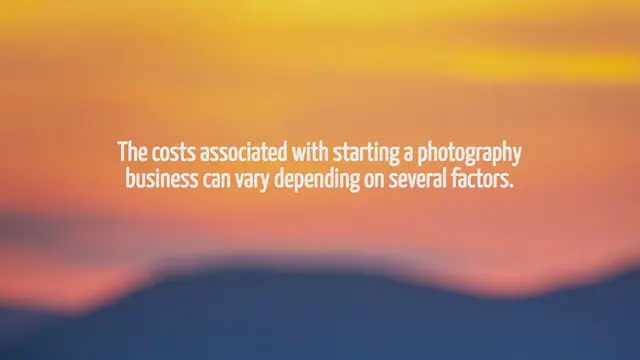 Video thumbnail for How Much Does It Cost To Start A Photography Business