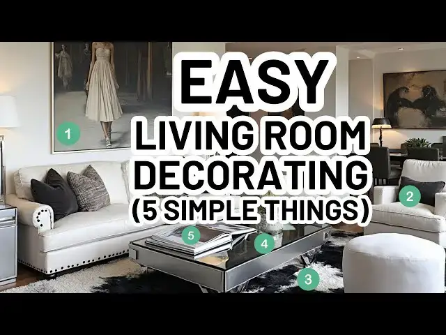 'Video thumbnail for HOW TO DECORATE A LIVING ROOM WITH 5 SIMPLE THINGS - Easy Living Room Decorating Ideas'