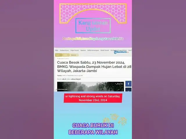 Video thumbnail for #news #beritaterkini #bmkg #politik