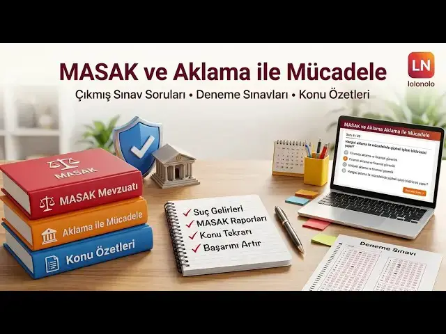 Video thumbnail for Banka Unvan Sınavı MASAK ve Aklama ile Mücadele Testi
