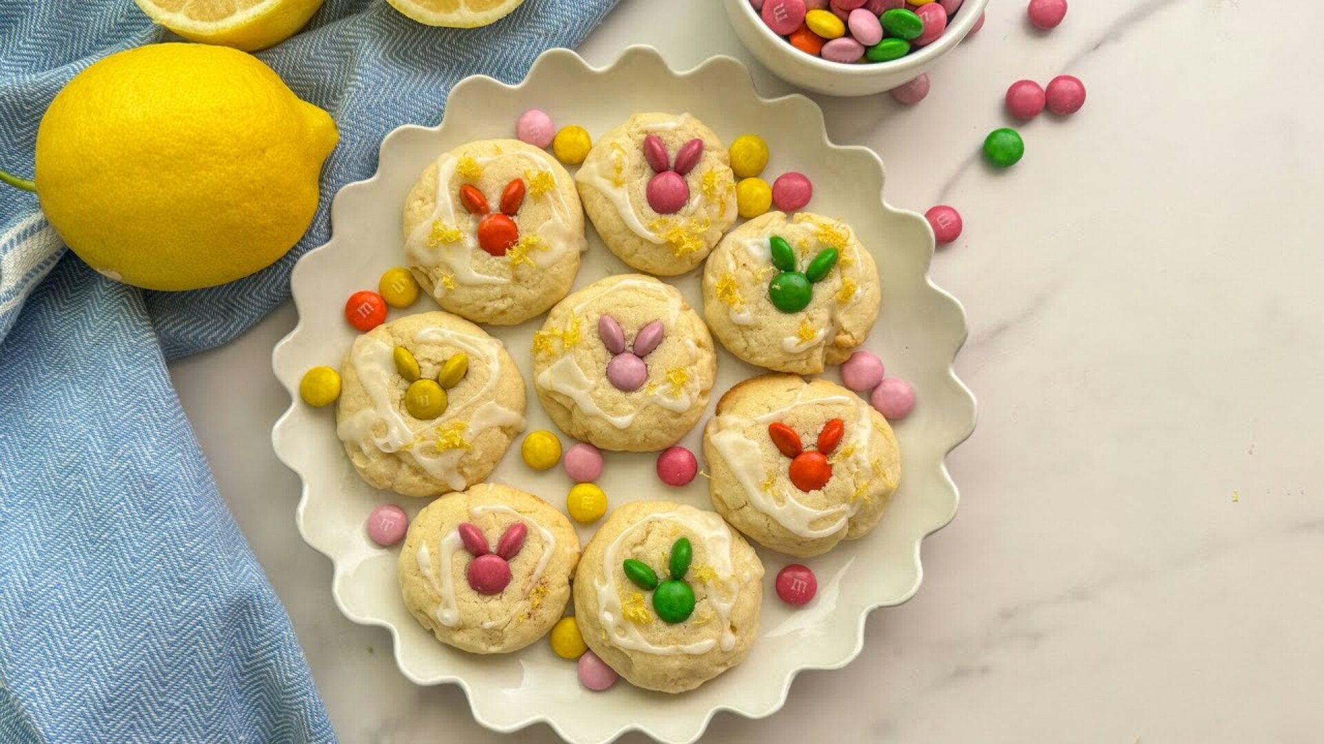 Video thumbnail for Lemon Easter Bunny Cookies Recipe