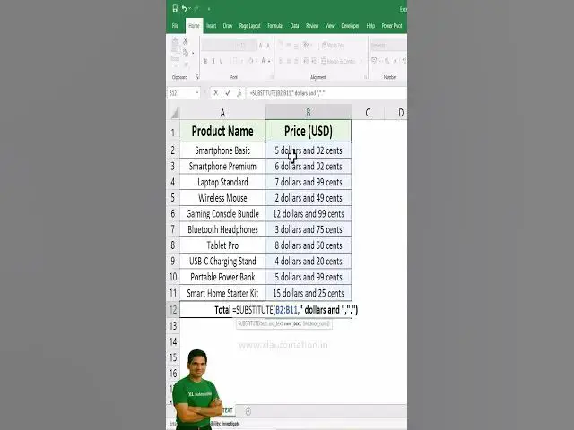 Video thumbnail for Total Sum with Text in Excel #excel #excelforbeginners #excelshortcuts #exceltips