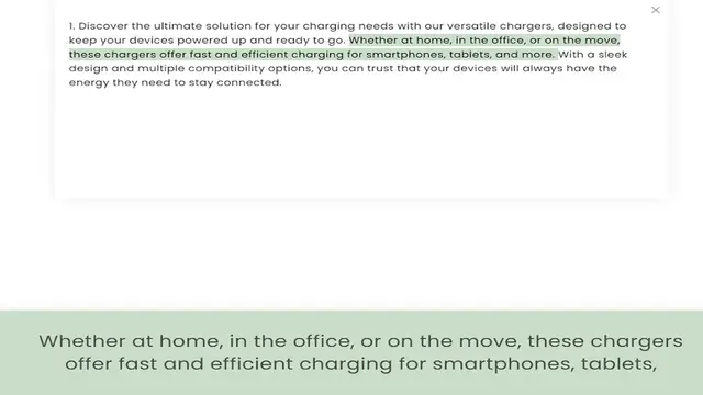 Video thumbnail for keep your devices powered up and ready to go. Whether at home, in the office, or on the move, these chargers offer fast and efficient charging for smartphones, tablets, and more. With a sleek design and multiple compatibility options, you