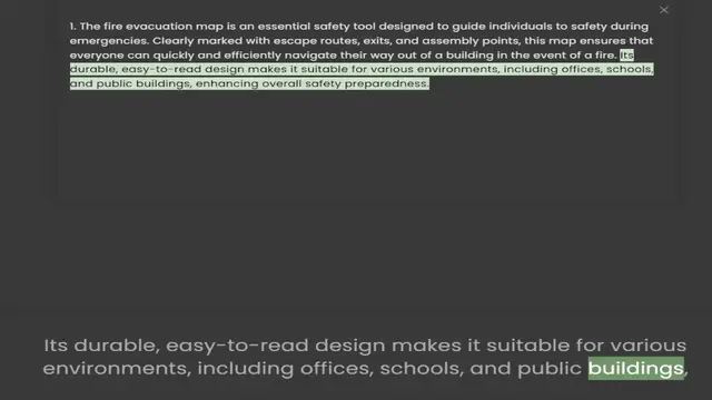 Video thumbnail for emergencies. Clearly marked with escape routes, exits, and assembly points, this map ensures that everyone can quickly and efficiently navigate their way out of a building in the event of a fire. Its durable, easy-to-read design makes it