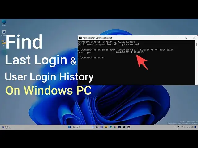 Video thumbnail for Check Last Login & User Login History on Windows 11/10