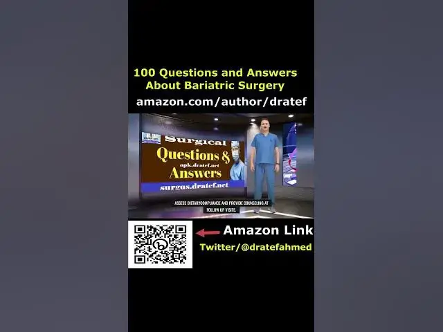 Video thumbnail for 100 questions and answers about bariatric surgery book by dratef ahmed #shorts 29#surgery #bariatric