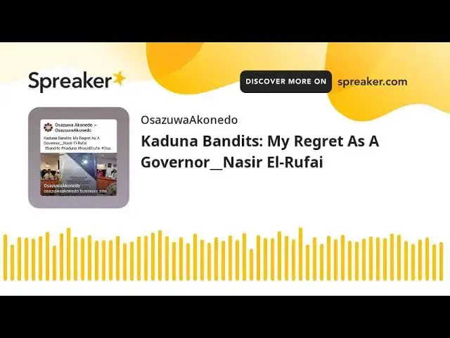 Video thumbnail for Kaduna Bandits: My Regret As A Governor__Nasir El-Rufai