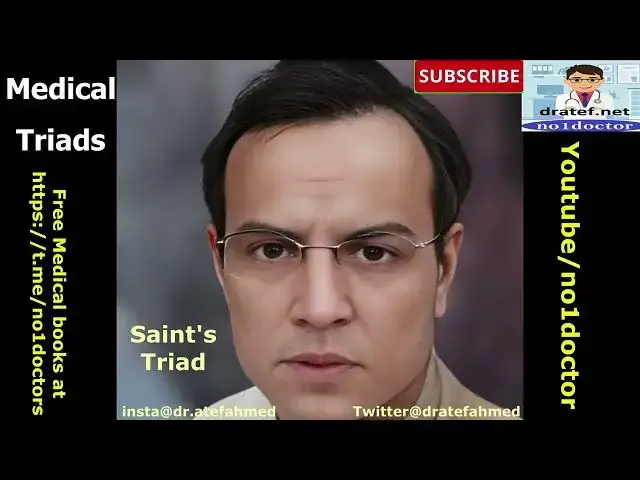 Video thumbnail for Saint's Triad /Medical Triads/Medical Mnemonics /#shorts/Medical students/Frcs/Usmle/no1doctor/mrcs