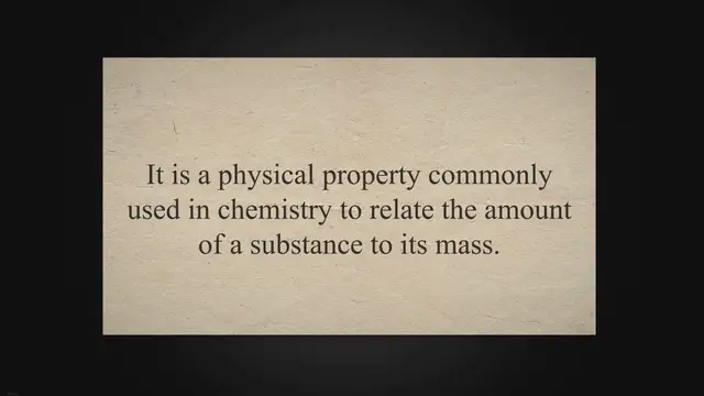 Video thumbnail for What is Molar Mass Definition and Absorptivity?