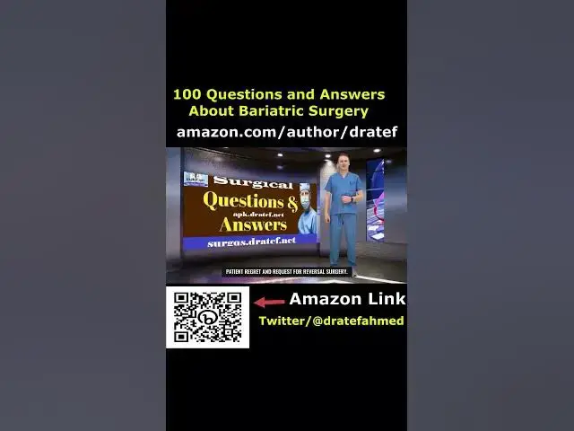 Video thumbnail for 100 questions and answers about bariatric surgery book by dratef ahmed #shorts 45#surgery #bariatric