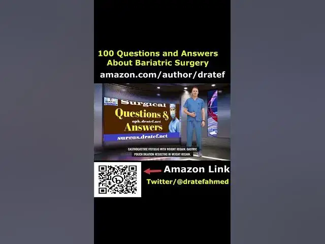 Video thumbnail for 100 questions and answers about bariatric surgery book by dratef ahmed #shorts 43#surgery #bariatric