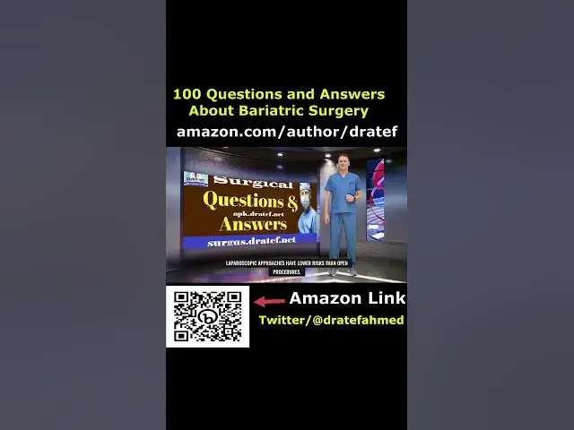 Video thumbnail for 100 questions and answers about bariatric surgery book by dratef ahmed #shorts 36#surgery #bariatric