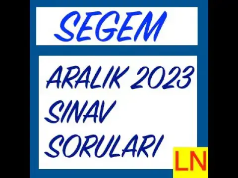 Video thumbnail for Segem 2023 Aralık Sınav Soruları