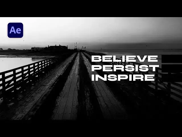 'Video thumbnail for Black and White TYPOGRAPHY Animation - After Effects Tutorial'