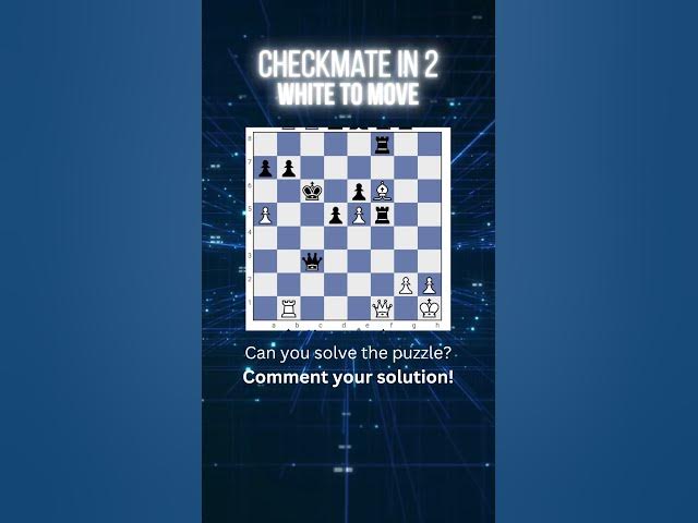 Video thumbnail for Can You Solve This Chess Puzzle?  Checkmate in 2, white to move  #chesspuzzles #chesspuzzlesmatein2