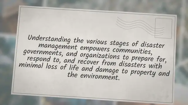 Video thumbnail for Disaster management stages