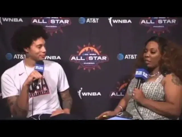 'Video thumbnail for Brittney Griner Corrects Interviewer Who Referred to Her as a Mom: “POPS!”'