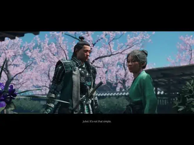 'Video thumbnail for Ghost of Yotei - Echoes of The Storm: Meet With Matsumae Soldier At The Gate: Talk To Jubei and Kiku'