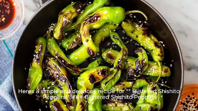 Video thumbnail for shishito pepper recipe