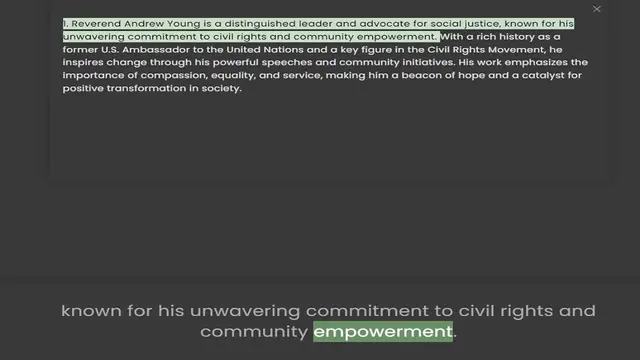 Video thumbnail for unwavering commitment to civil rights and community empowerment. With a rich history as a former U.S. Ambassador to the United Nations and a key figure in the Civil Rights Movement, he inspires change through his powerful speeches and com
