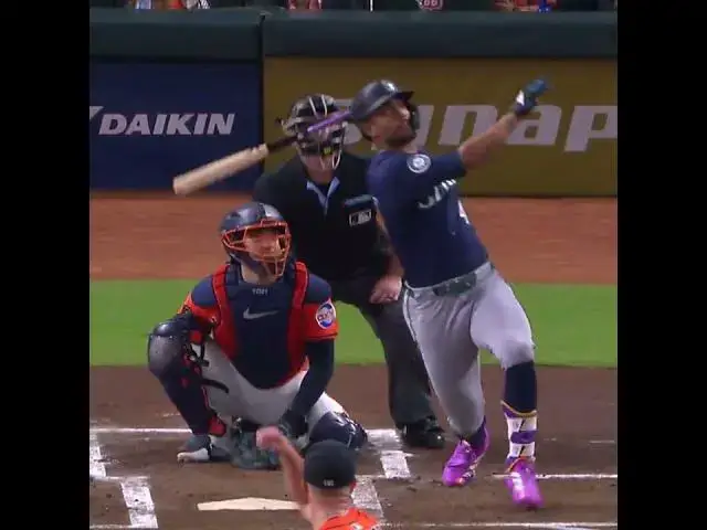 'Video thumbnail for Julio Rodriguez SMACKS a Solo Home Run!'