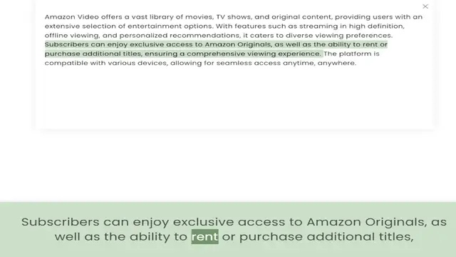 Video thumbnail for extensive selection of entertainment options. With features such as streaming in high definition, offline viewing, and personalized recommendations, it caters to diverse viewing preferences. Subscribers can enjoy exclusive access to Amazo