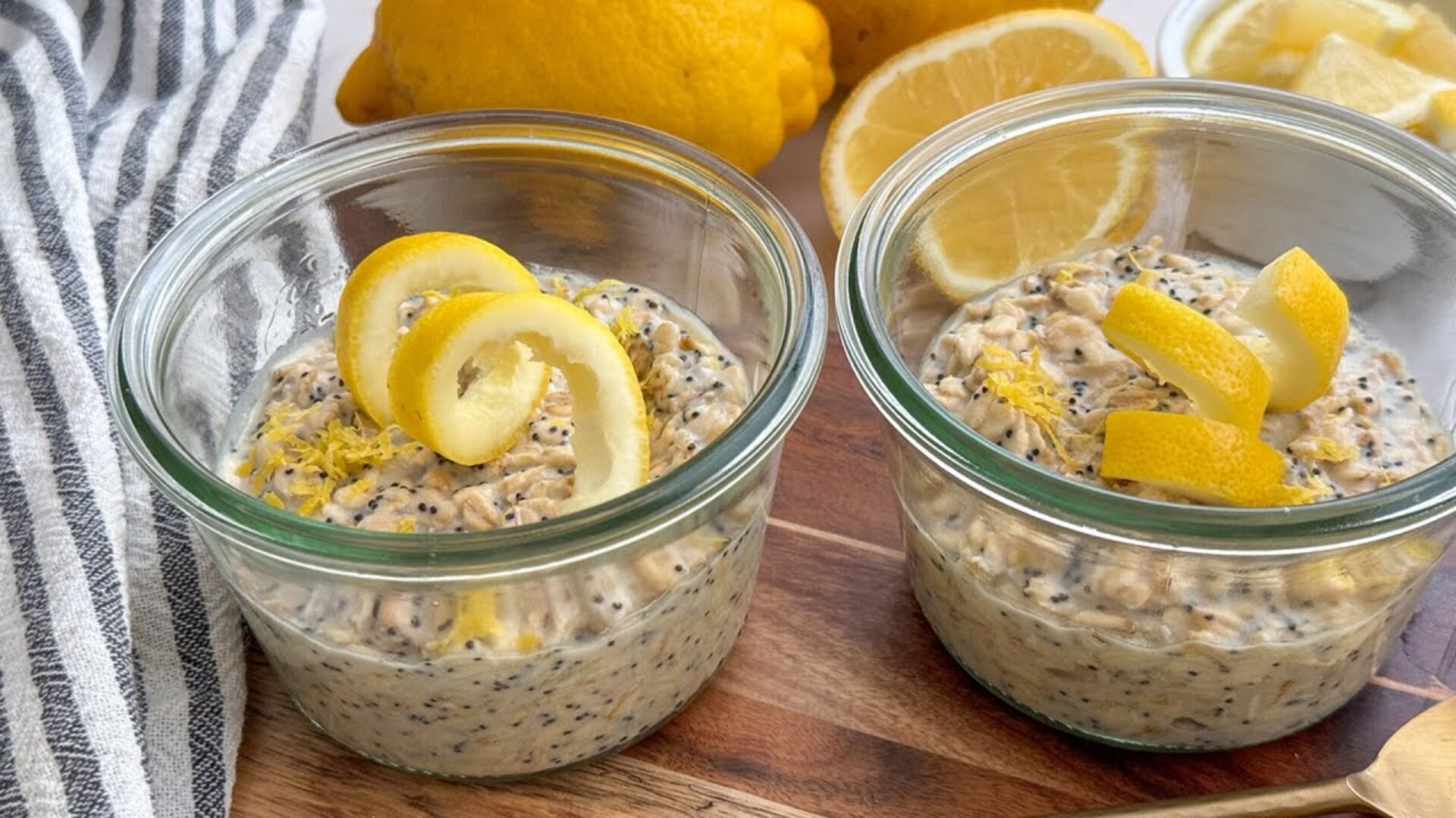 Video thumbnail for Lemon Poppy Seed Overnight Oats Recipe